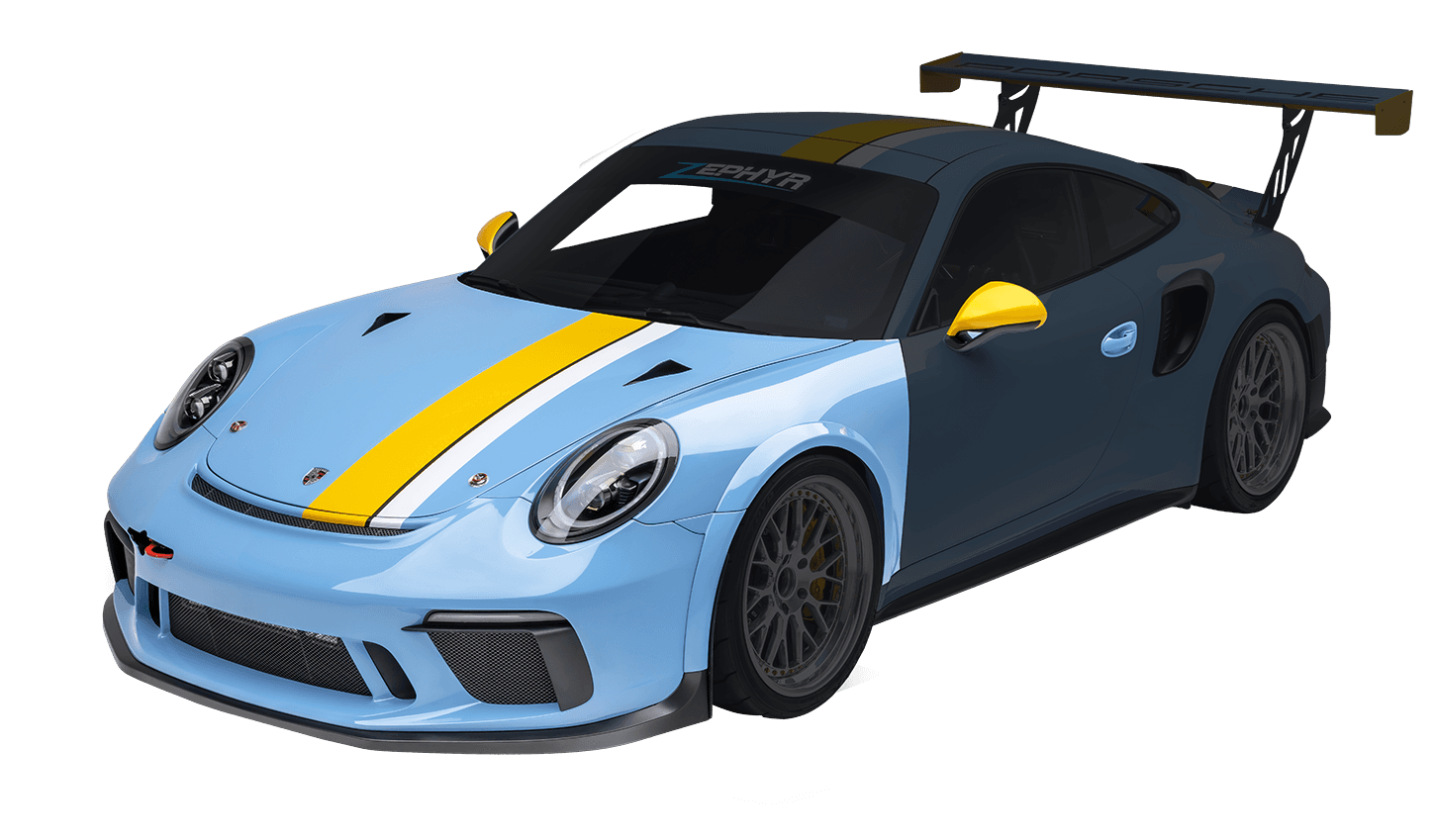 Porsche 911 Front End Protection Coverage Visualization
